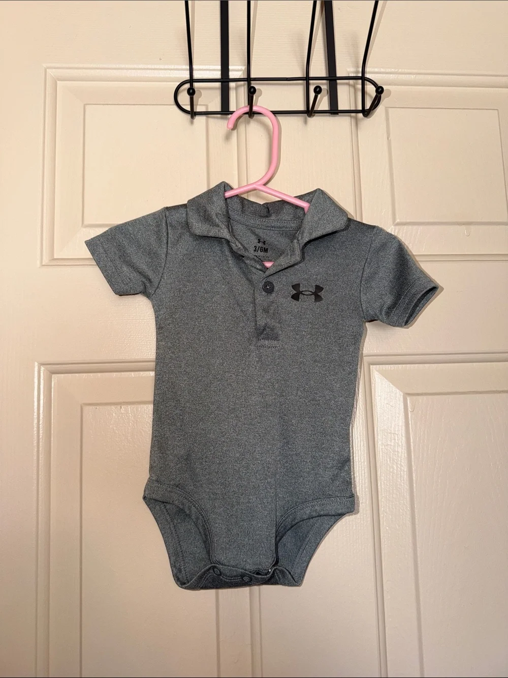 Under Armour Heather Gray Baby Polo Onesie